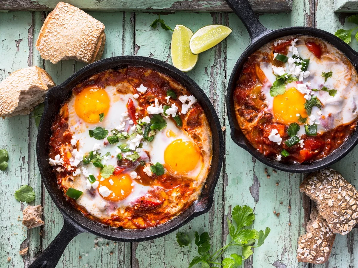 Shakshuka, Fried Egg in Tomato Sauce, Arabic Food