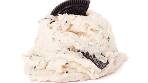 cookies and cream ice cream on white