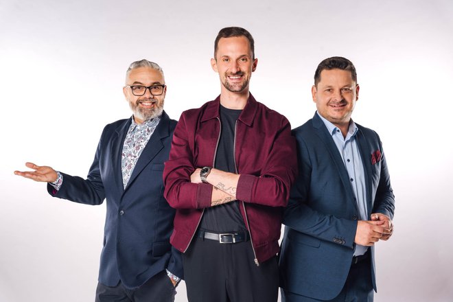 V deseti sezoni bodo tekmovalce v oddaji MasterChef Slovenija ocenjevali: Karim Merdjadi, Mojmir Šiftar in Luka Jezeršek. (Foto: POP TV)