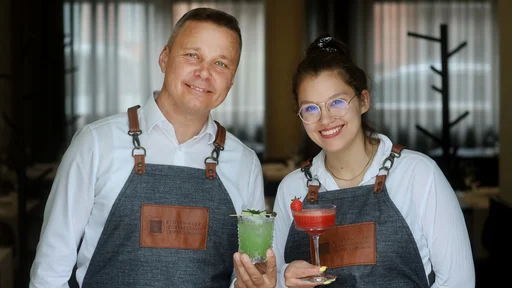 Boštjan Humski in Lara Šoštar Pribožič (Foto: Blaž Samec)