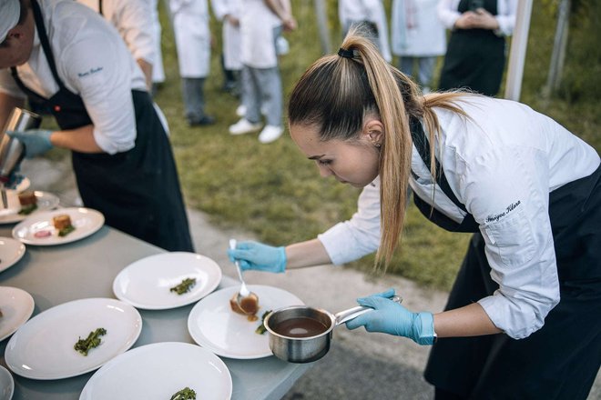 Klara Šmigoc je sodelovala tudi na letošnji Žametni večerji, ki jo v Mariboru vsako leto pripravijo med vinogradi. (Foto: osebni arhiv)