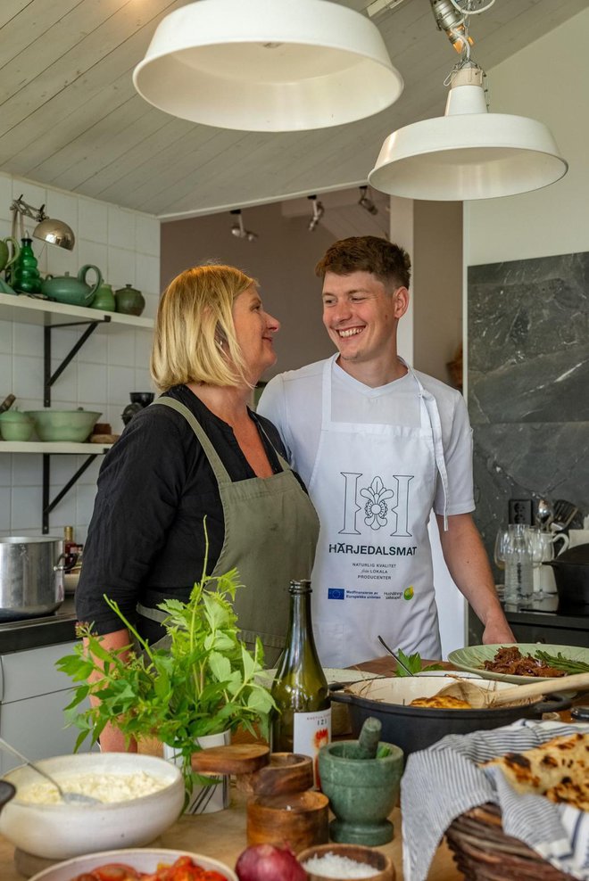 Švedska gastronomka Fia Gulliksson in Krištof Orešnik. (Foto: osebni arhiv)