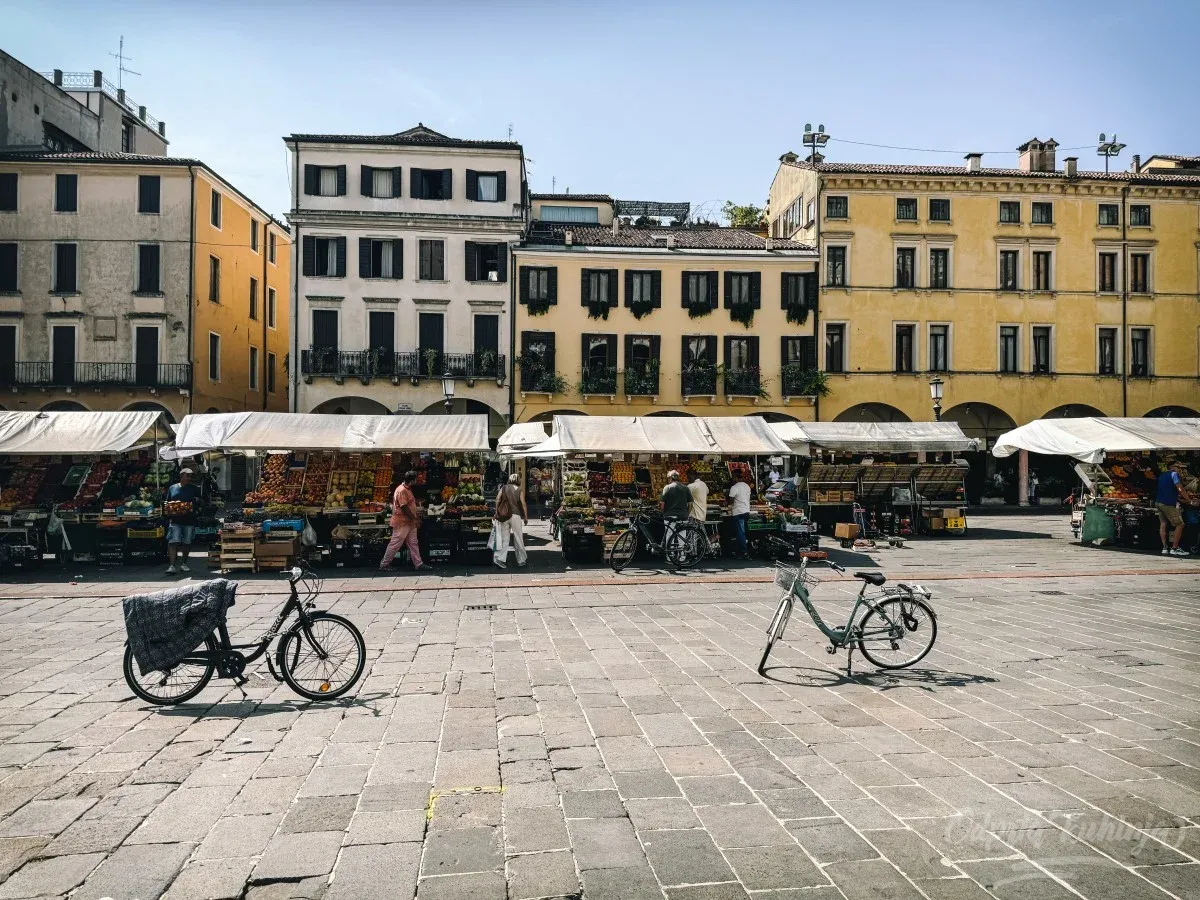 Tržnica na trgu, ki nosi ime kar po sadju, torej Piazza della Frutta (Foto: Mateja Delakorda)